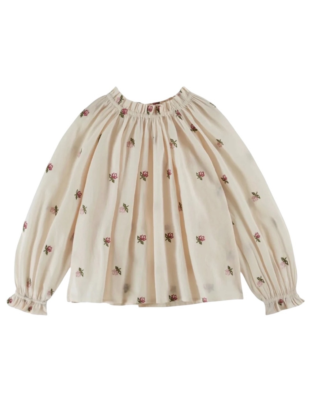 Emile Et Ida EMBROIDERED BLOUSE IN CREME 6 NWOT